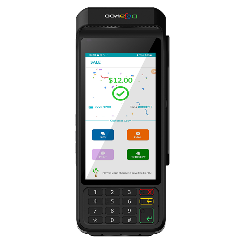 Dejavoo P-Series Android smart credit card terminal — our primary line.